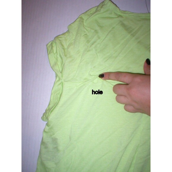 New Womens NWT $78 Tahari Clara Top Lime Sorbet Green Small S Short Sleeve Soft - Picture 7 of 7